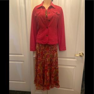 RUBY RD 3p Jacket 12 Tank M Skirt 10 Set Pink Raspberry lcsr